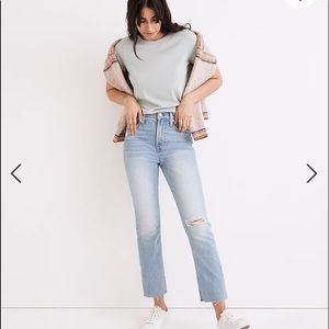 Madewell perfect vintage jean coney wash: destroyed edition